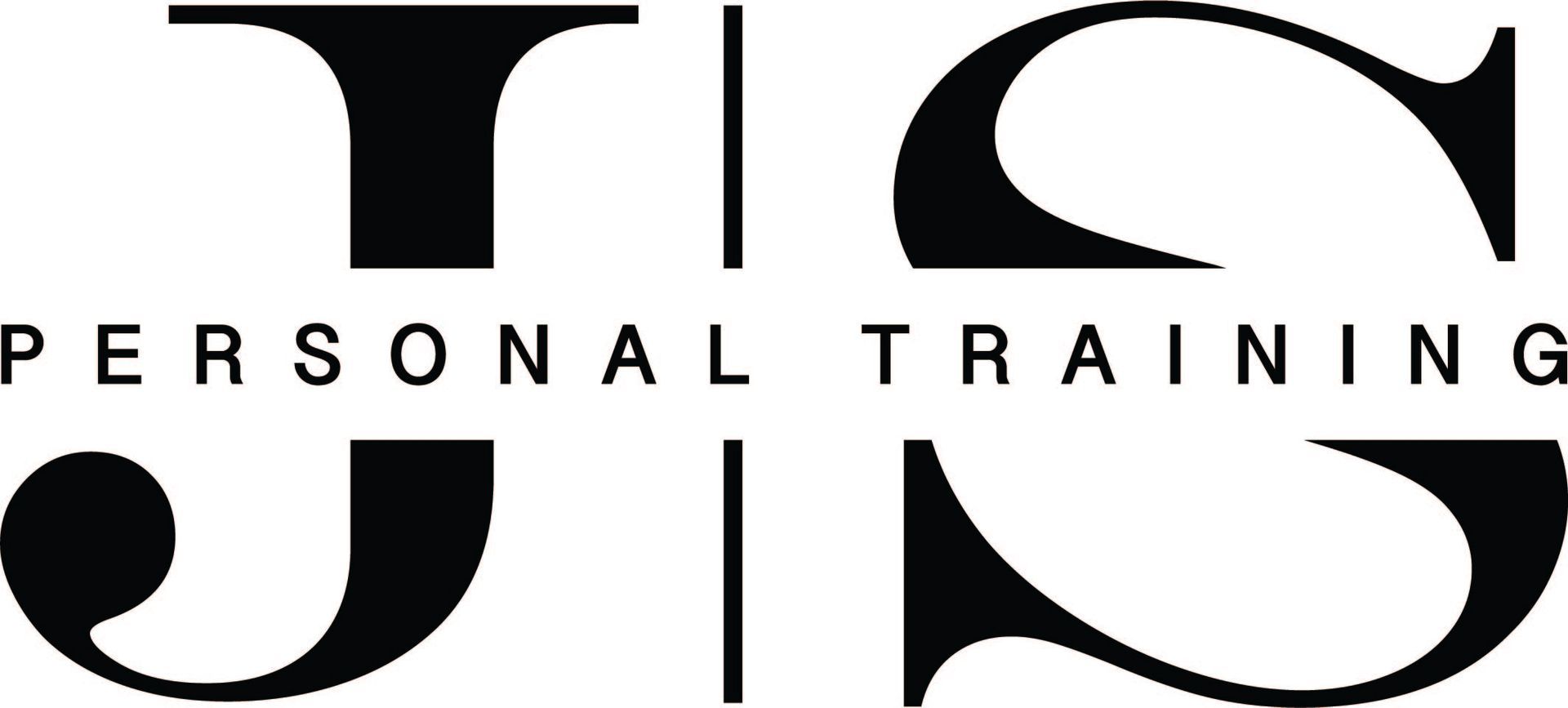 JJS Personal Training-Logo in Schwarz mit stilisierten Serifenbuchstaben und einem dünnen vertikalen Trennstrich
