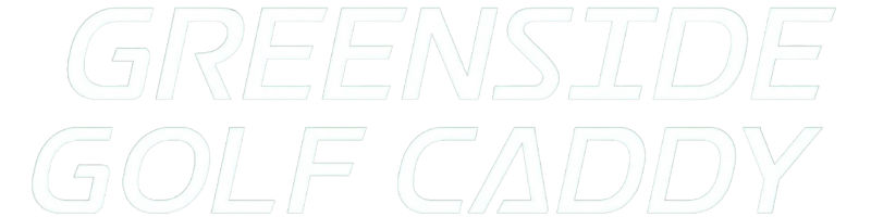 The word greenside golf caddy is written in white on a white background.