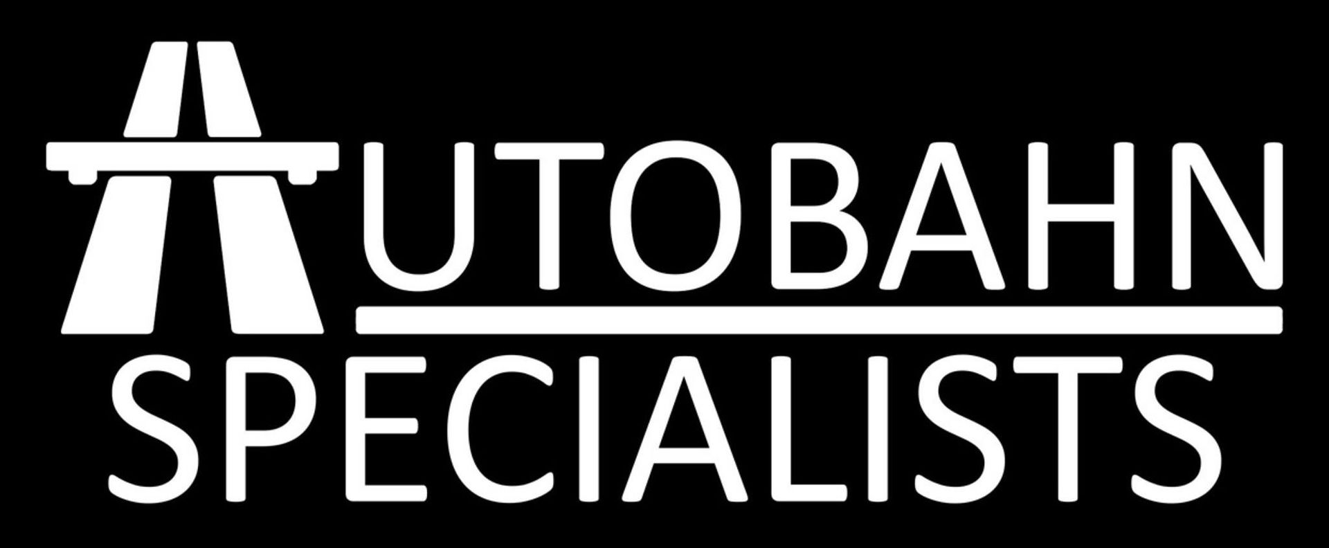 Logo for Autobahn Specialists featuring a white highway icon 