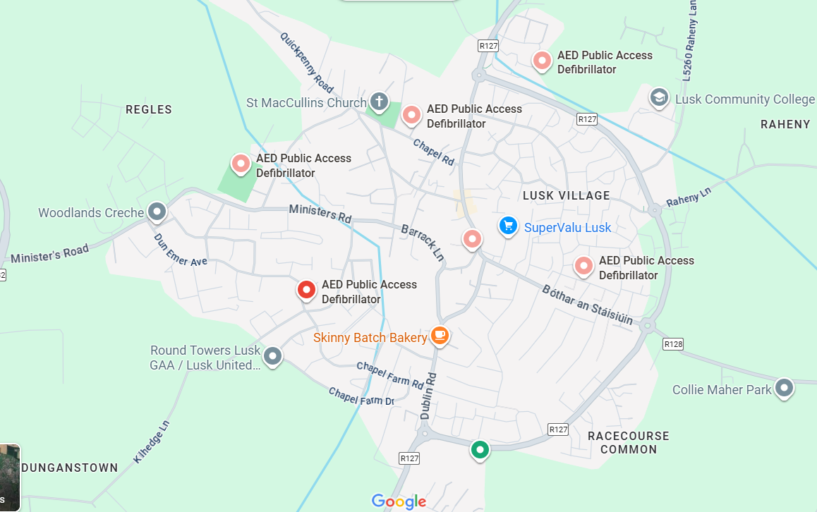 Lusk AED Map