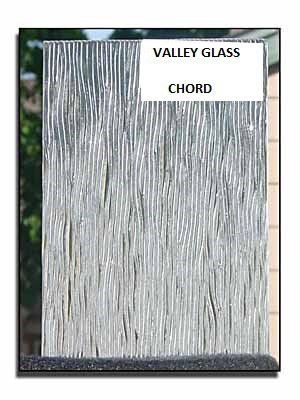 Glass texture sample labeled “Valley Glass” and “Chord”