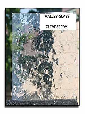 Valley Glass cleareseedy sample with textured clear and frosted glass panels