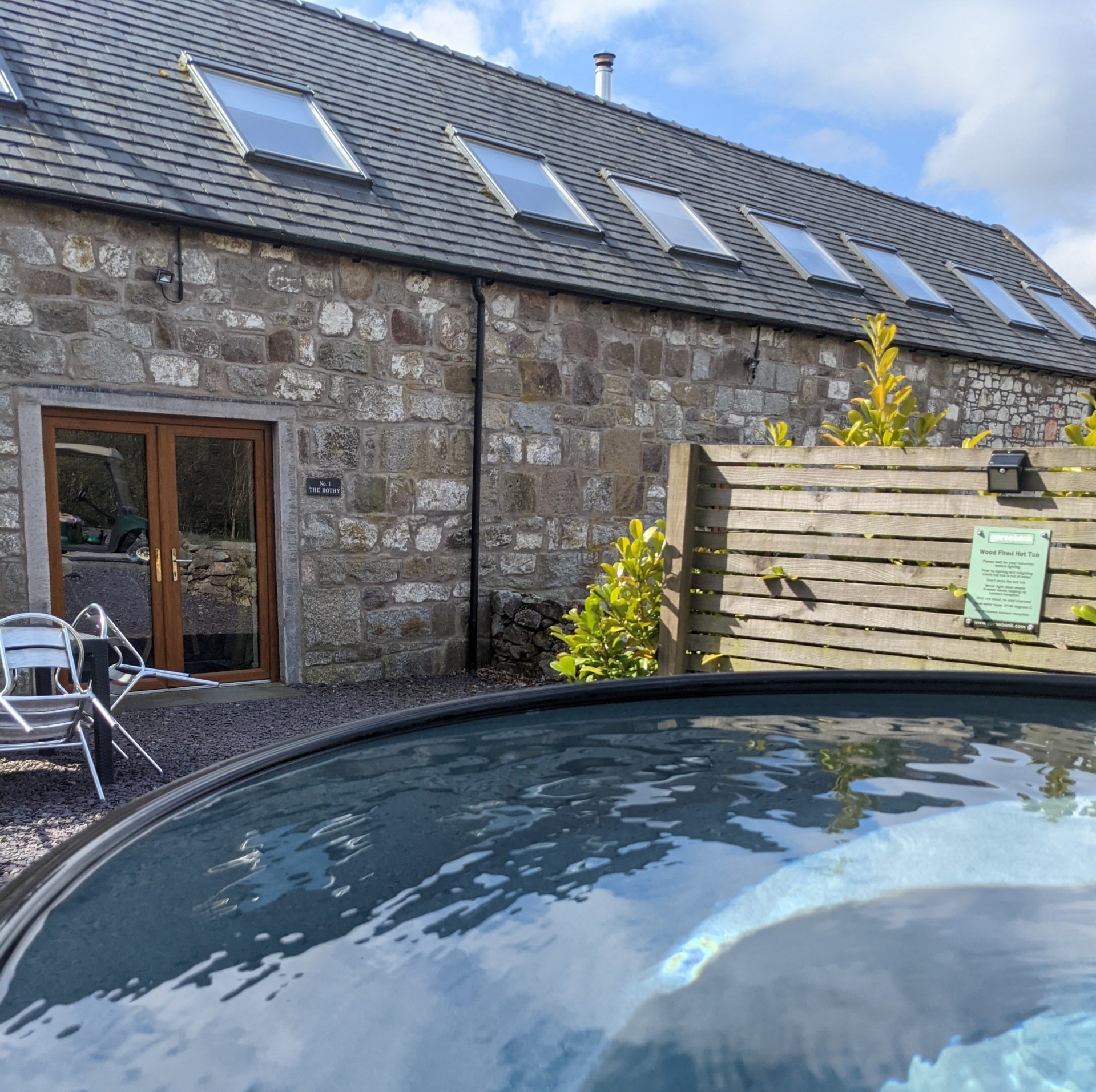 Bothy 1 exterior view Boutique Bothy Glamping Holidays Scotland