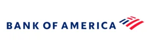 Bank of America logo in blue text with red striped flag icon