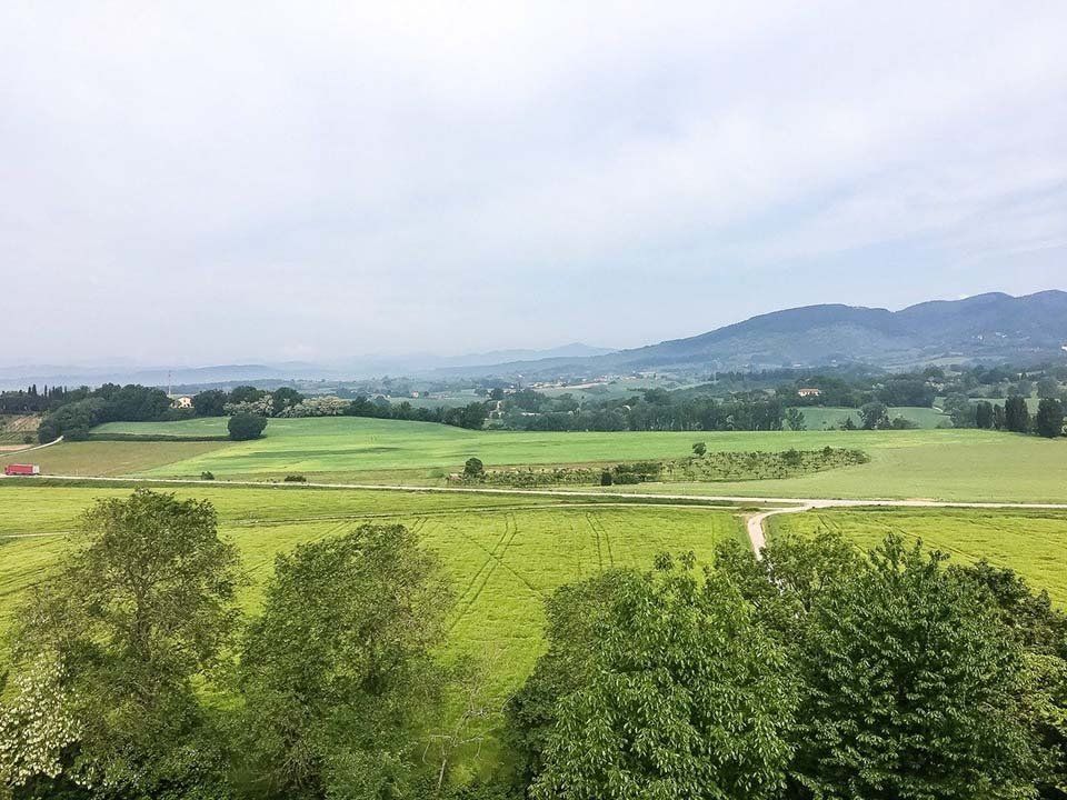 panorama dalla camera del b&b vicino all'autodromo del Mugello
