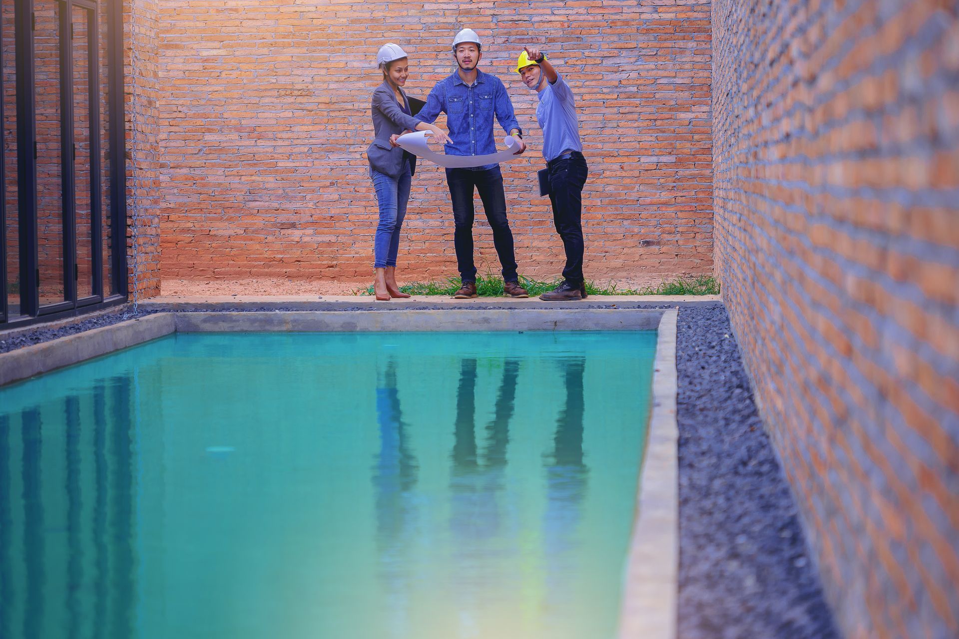 Pool contractors evaluate layout, coordinating design details and safety standards.