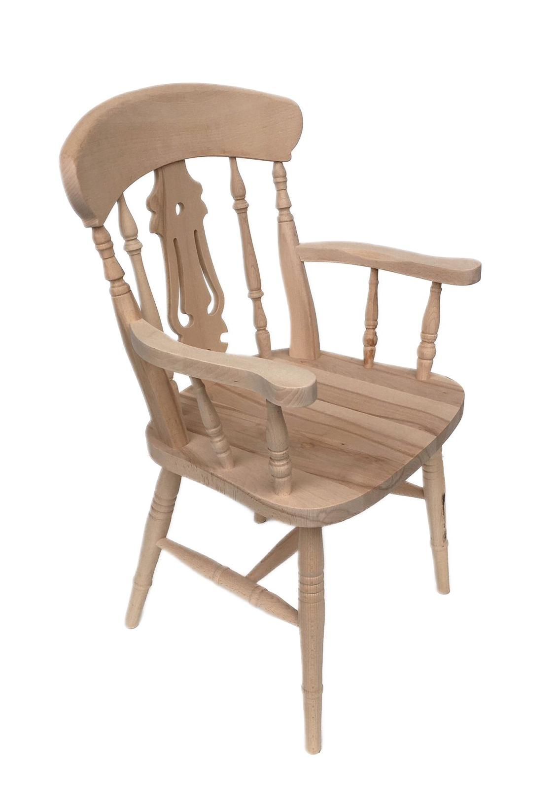 Fiddle Carver Beech Farmhouse Fiddle Dining Chair
