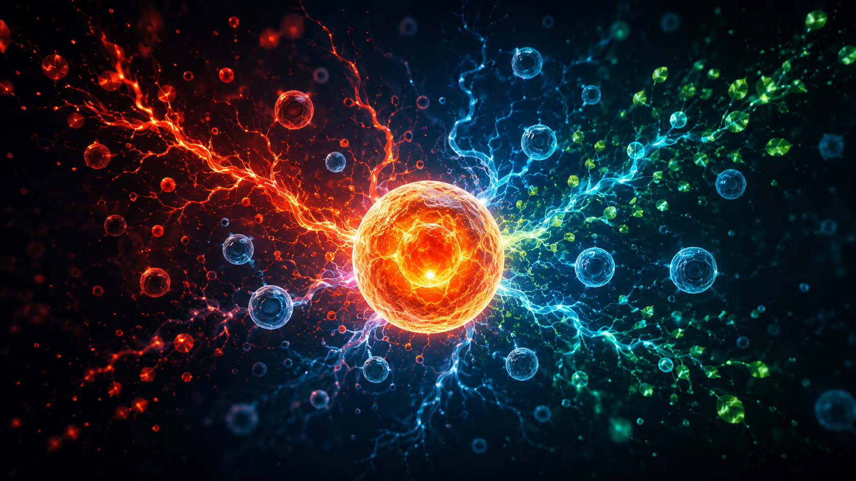 Illustration of mitochondria inside a human cell representing Cell Danger Response and chronic illness biology