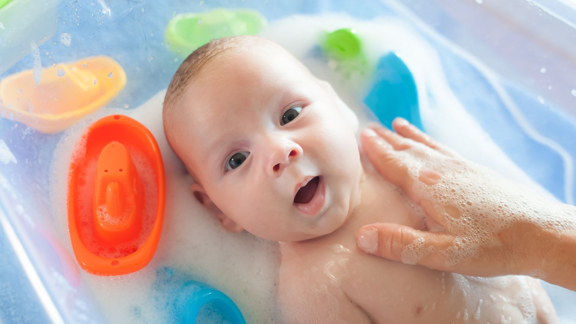 Bath time baby