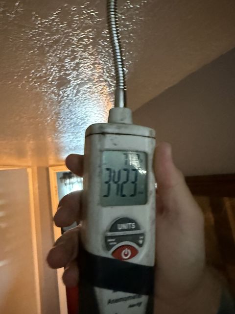 Anemometer taking an airflow measurement