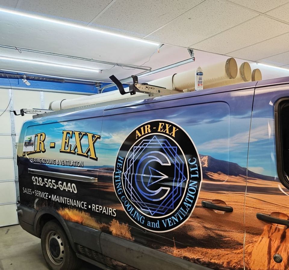 Air-Exx Heating Cooling and Ventilation wrapped service van