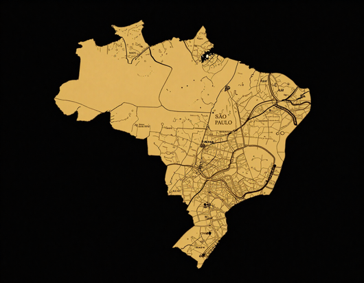 Mapa do estado de São Paulo