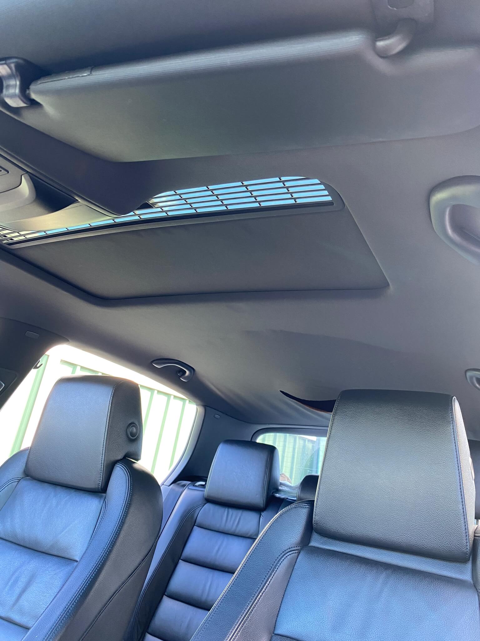 car roof from the interior