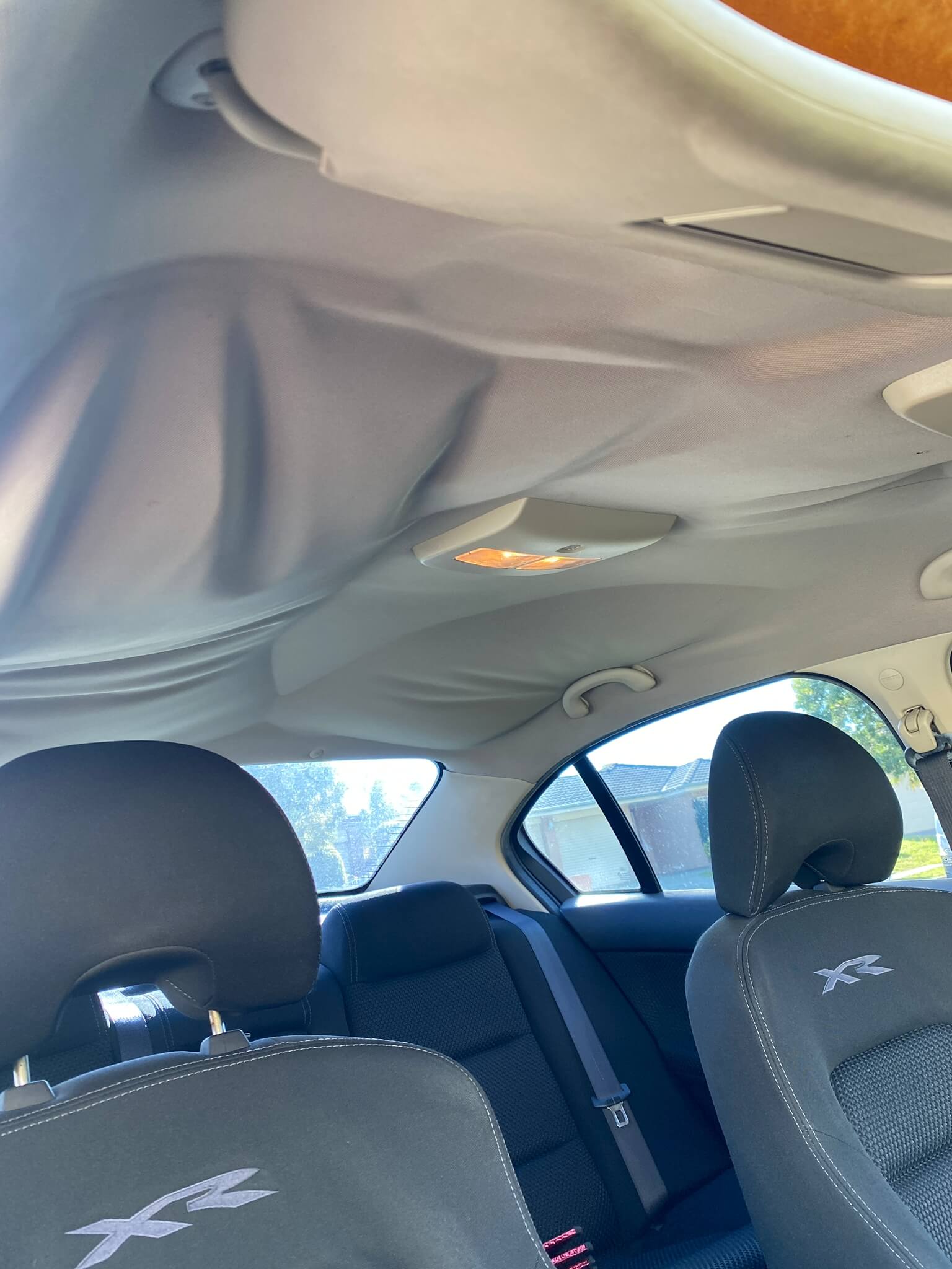 sagging roof liner in a car