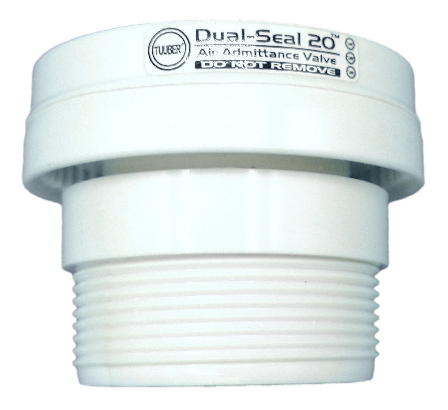 A white dual seal 20 air admittance valve