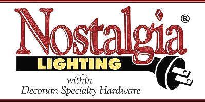 Logo for Nostalgia Lighting, featuring a vintage font and a plug graphic.