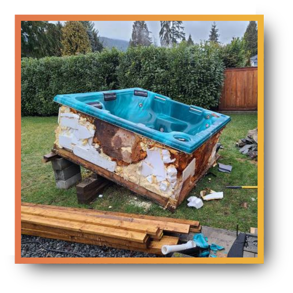 broken hot tub