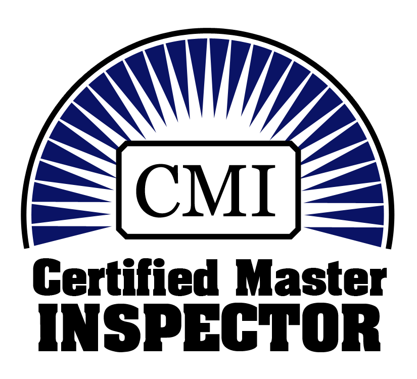 Logo for Certified Master Inspector (CMI) featuring a blue sunburst design above the text 