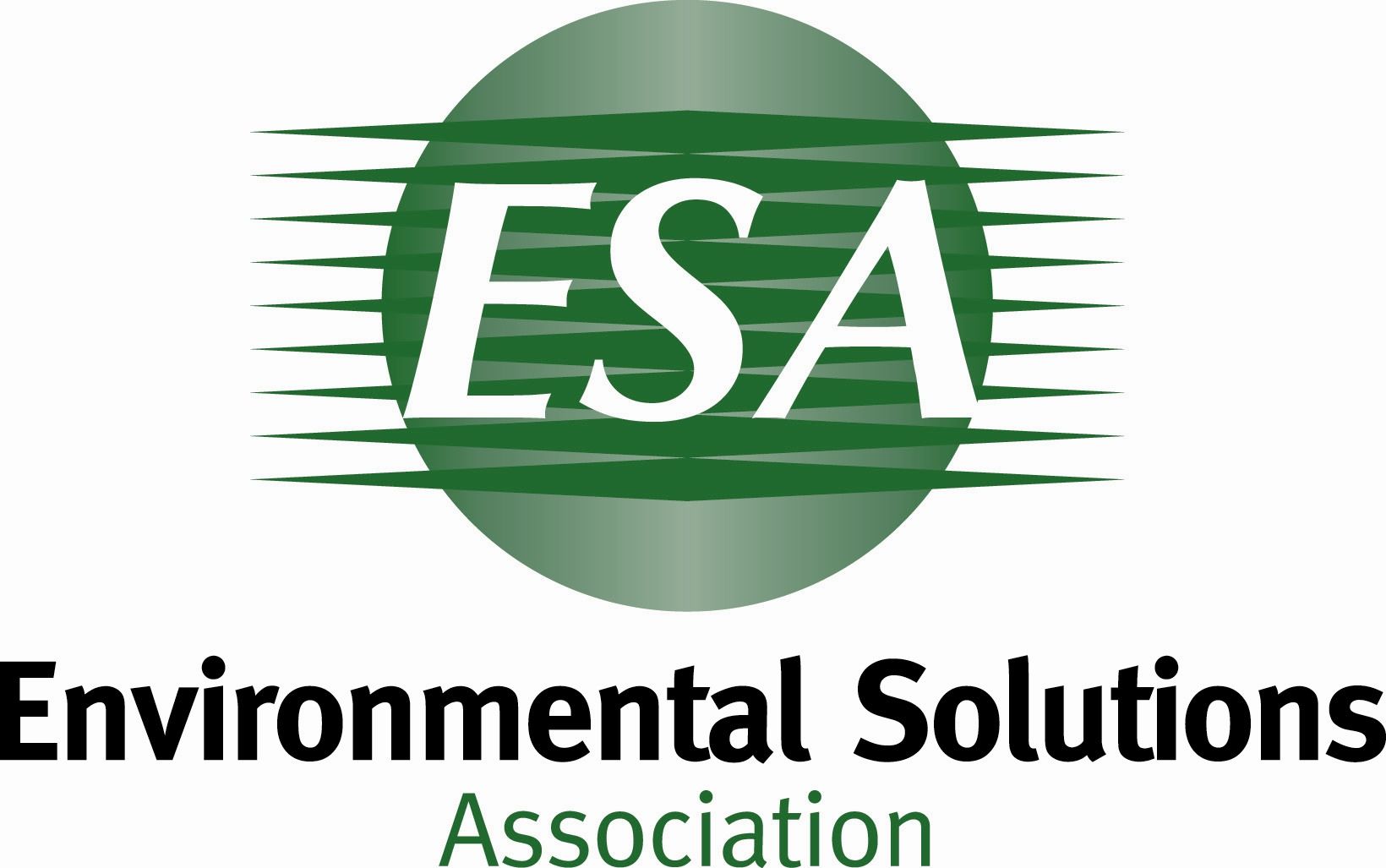 The green logo for the Environmental Solutions Association features the letters ESA over horizontal lines inside a circle.