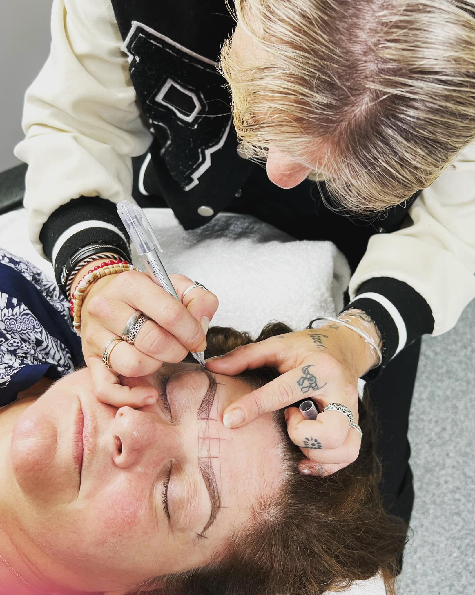 Person Getting Eyebrow Microblading — Artisan Cosmetic Tattoo & Beauty in Worongary, QLD