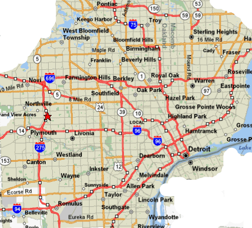 Service Area Map - Detroit, MI - Checker Transportation Service Area Map - Detroit, MI - Checker Transportation