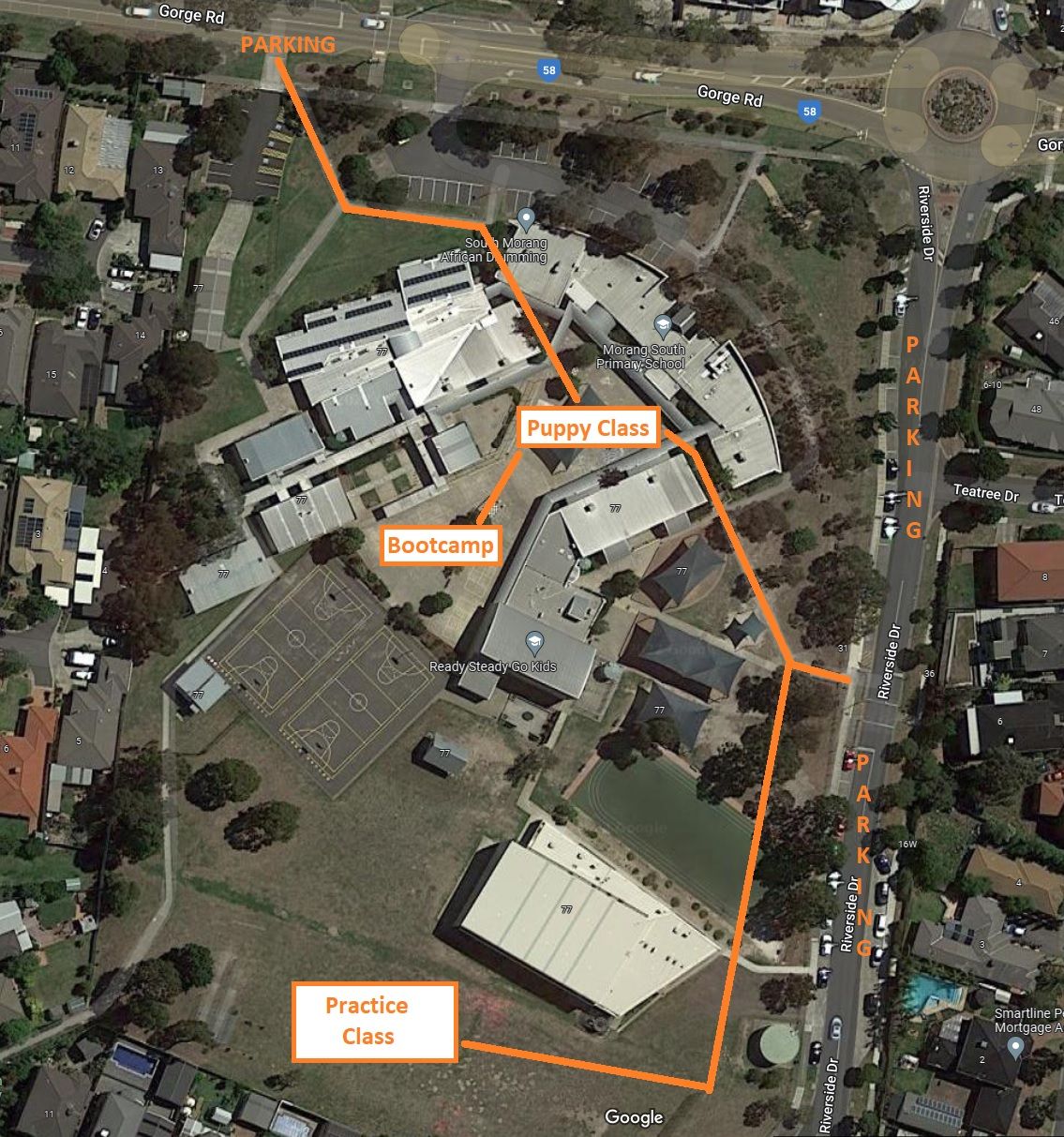 Where to find K9 Puppy Class training location