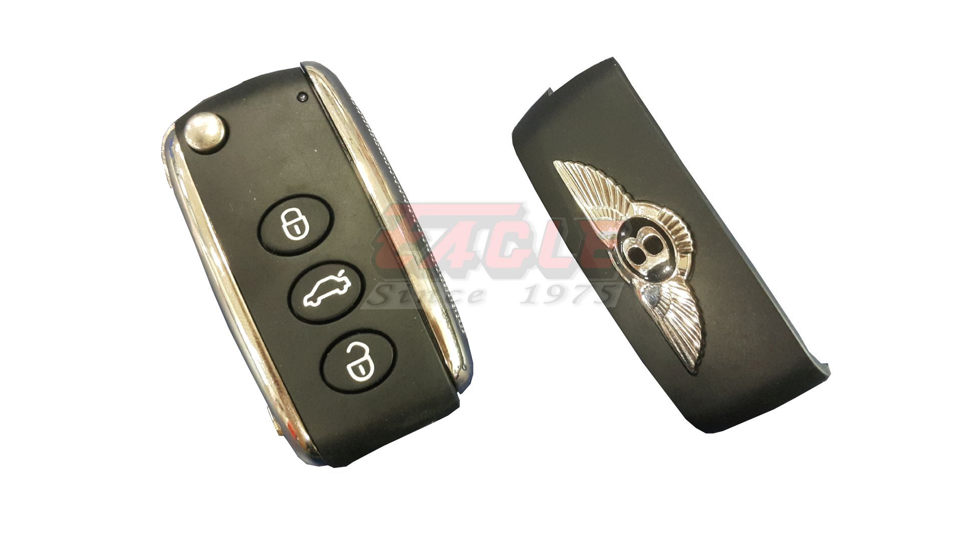 Bentley 3 Button Flip Key Shell HU66 / HU49