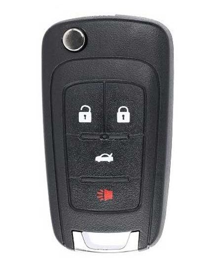 Chevrolet Cruze 3+1 Button Flip Remote Keyless Transmitter Keyless Go Smart Entry 433mhz