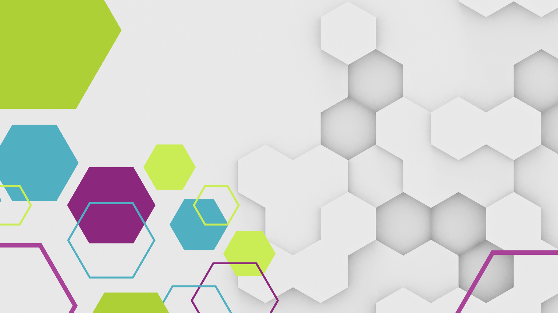 A hexagon pattern in Apis' primary purple, green, and blue brand colors.