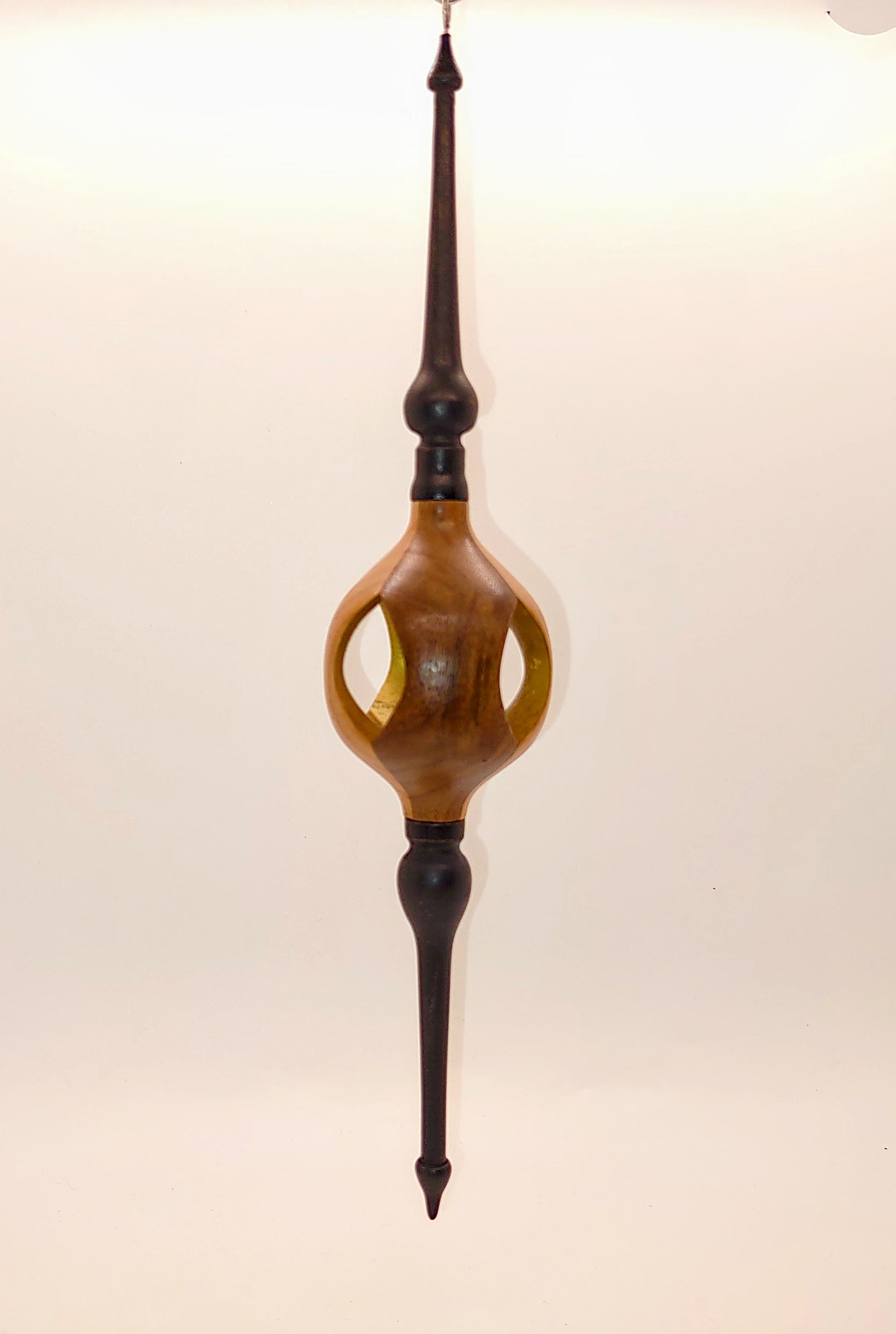 Turned wooden ornament
