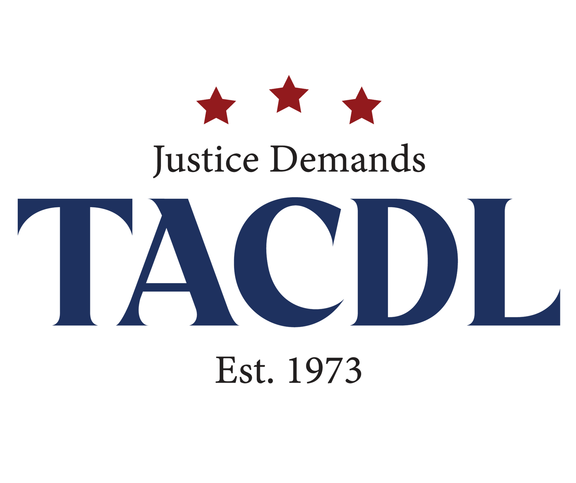 TACDL logo: Dark blue letters
