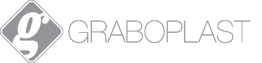 Logo di Graboplast: un diamante grigio con una 