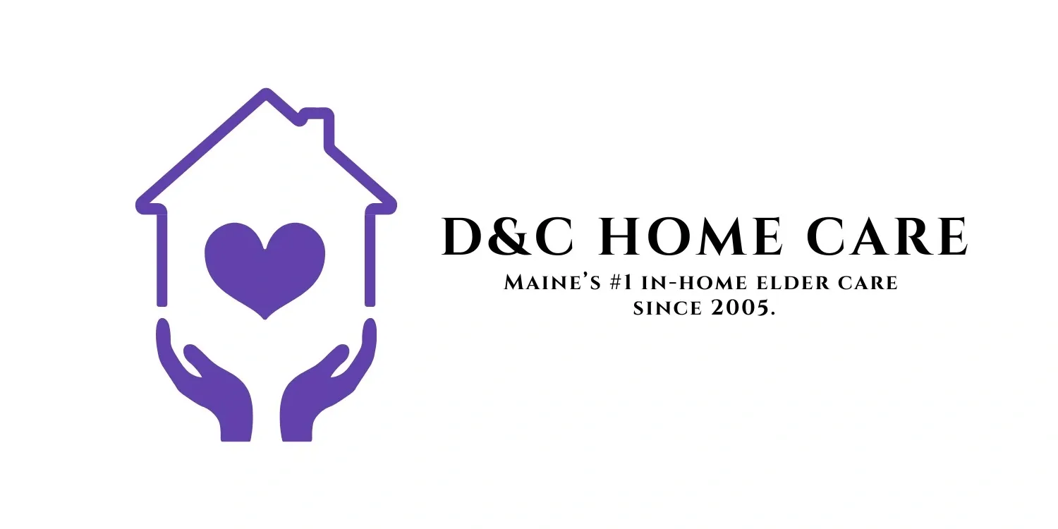 Logo: Purple house with heart inside and hands below; 