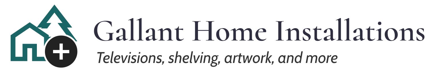 The logo for gallant home installations shows a house and a cross.