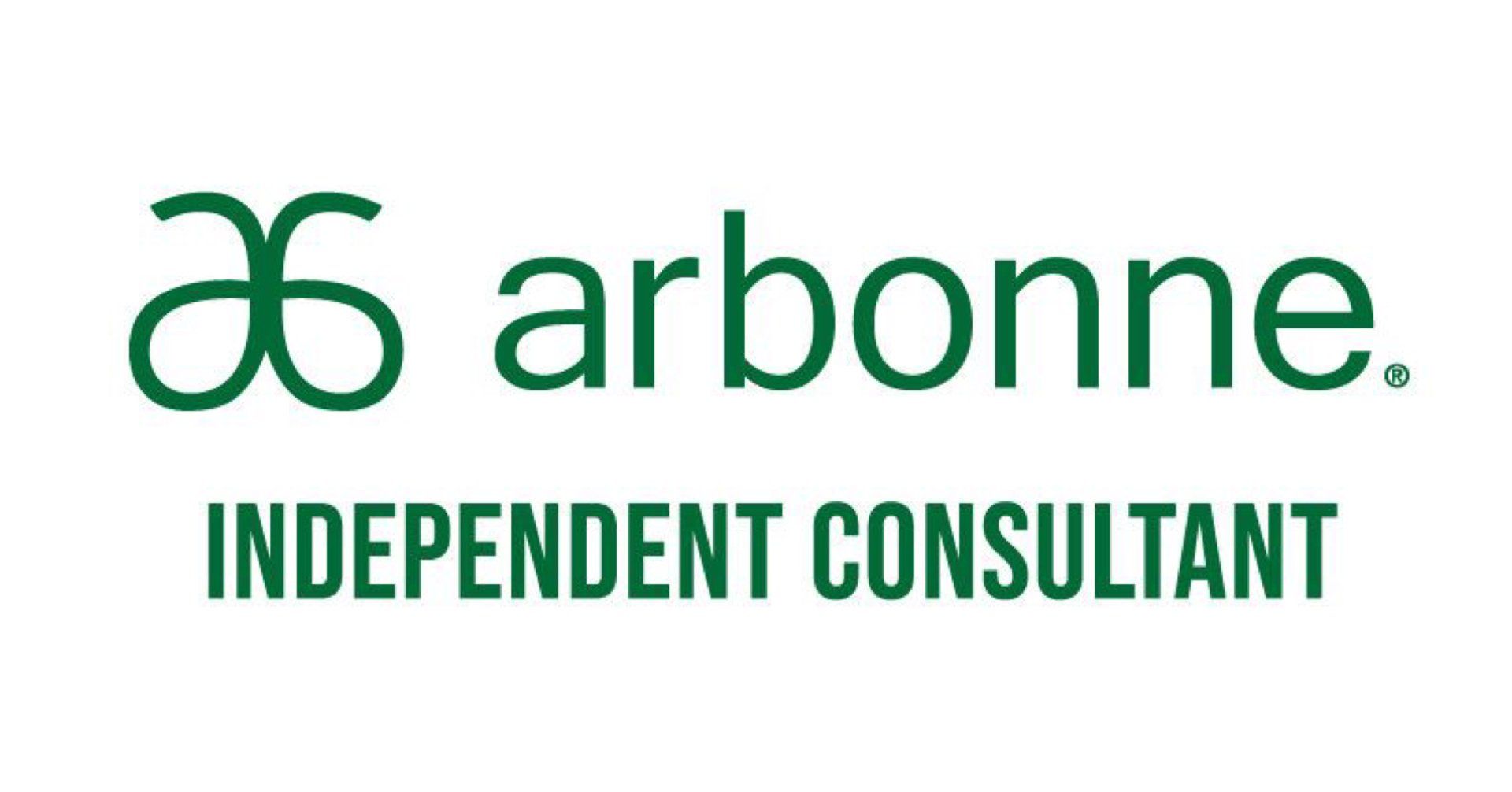 The logo for arbonne is green and white and says independent consultant.