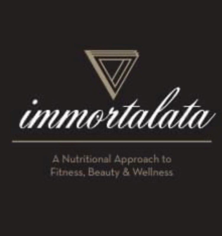 A logo for immortalata a nutritional approach to fitness beauty and wellness