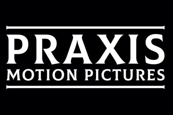 The logo for praxis motion pictures is white on a black background