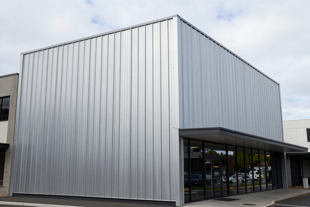 Trimdek metal cladding