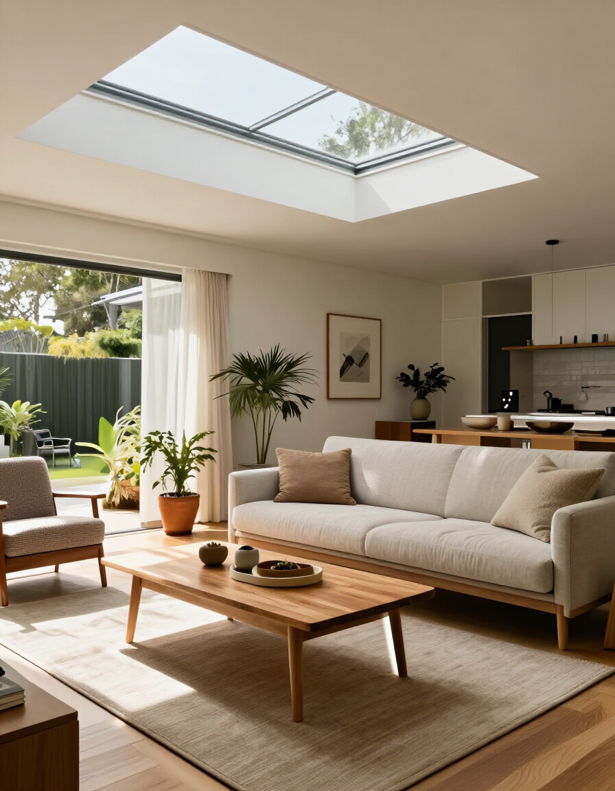 Skylight bringing natural light into a home