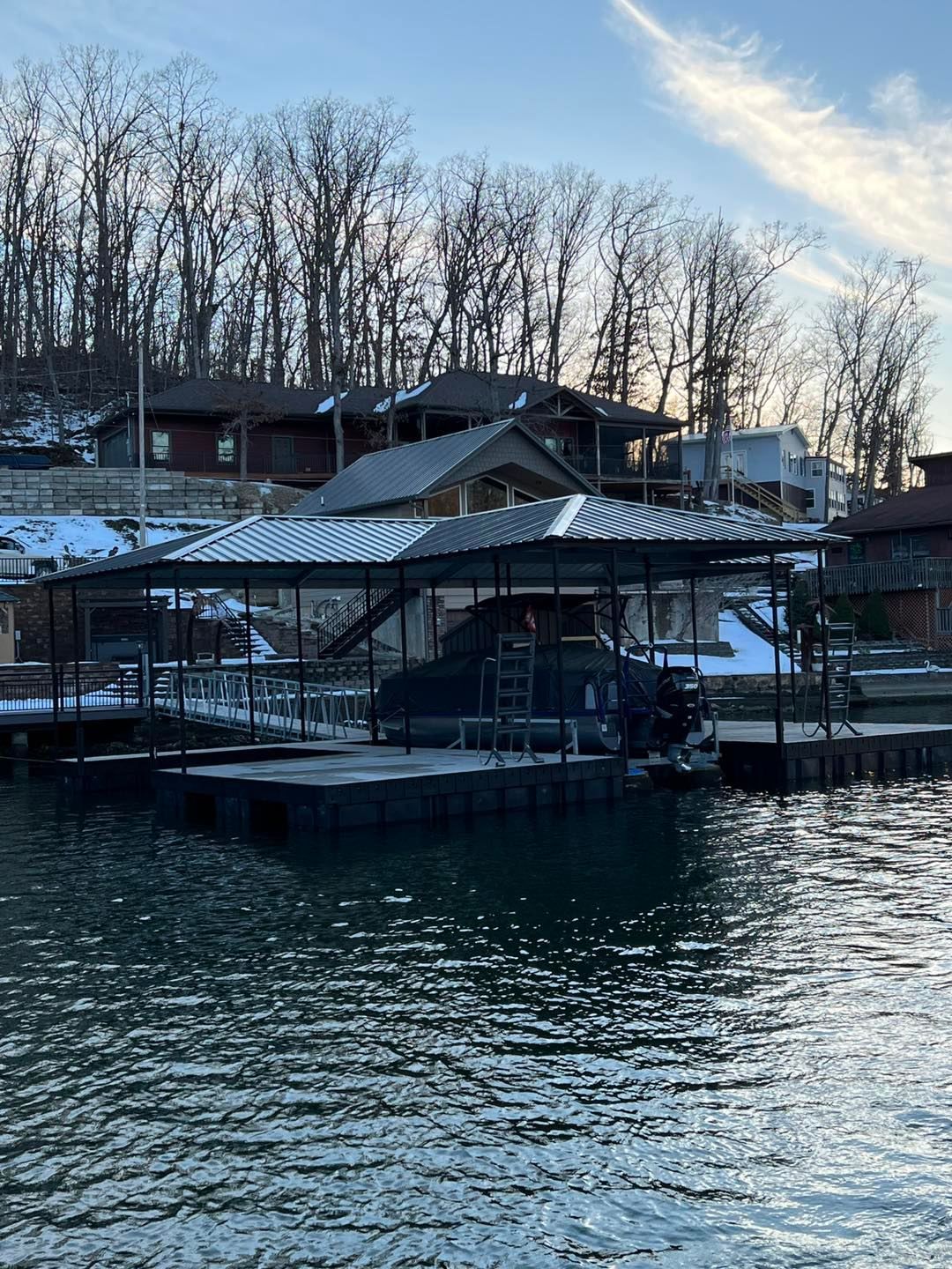 The Experts at Mac's Docks Can Install Your Boat Lift at Creekmoor Lake.