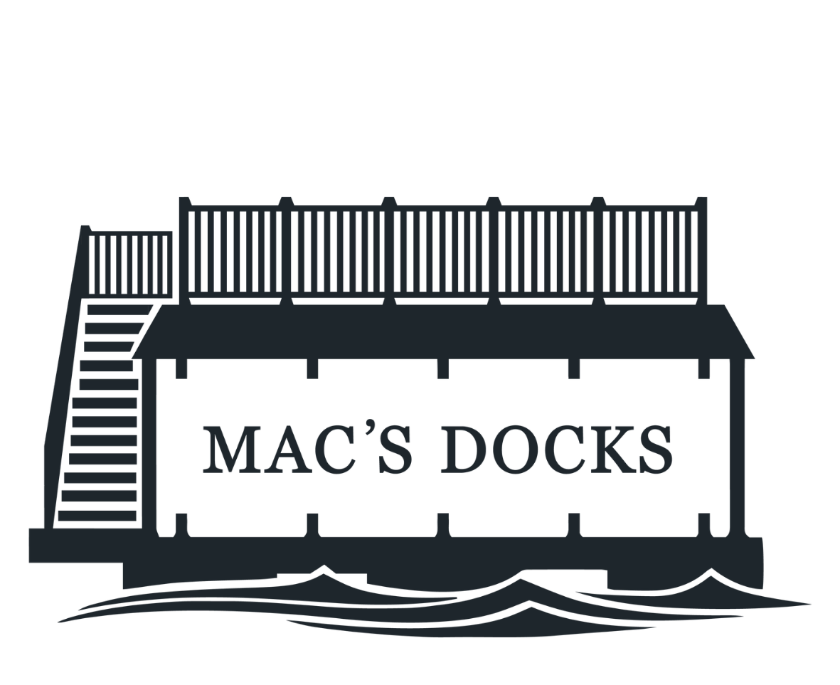 Mac’s Docks Logo: Lake Thunderhead Residents Trust Mac’s Docks to Build Their Custom Dock.