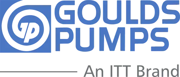 Logo for Goulds Pumps, an ITT Brand. Features a blue design with 