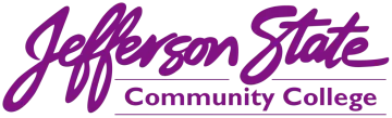 Jefferson State Community College logo in purple script with underline