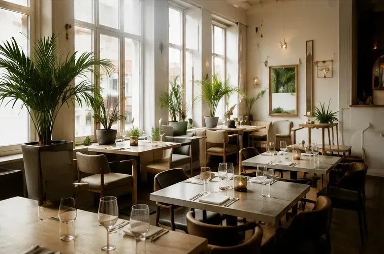 Licht en modern interieur van restaurant Locàle in Brugge