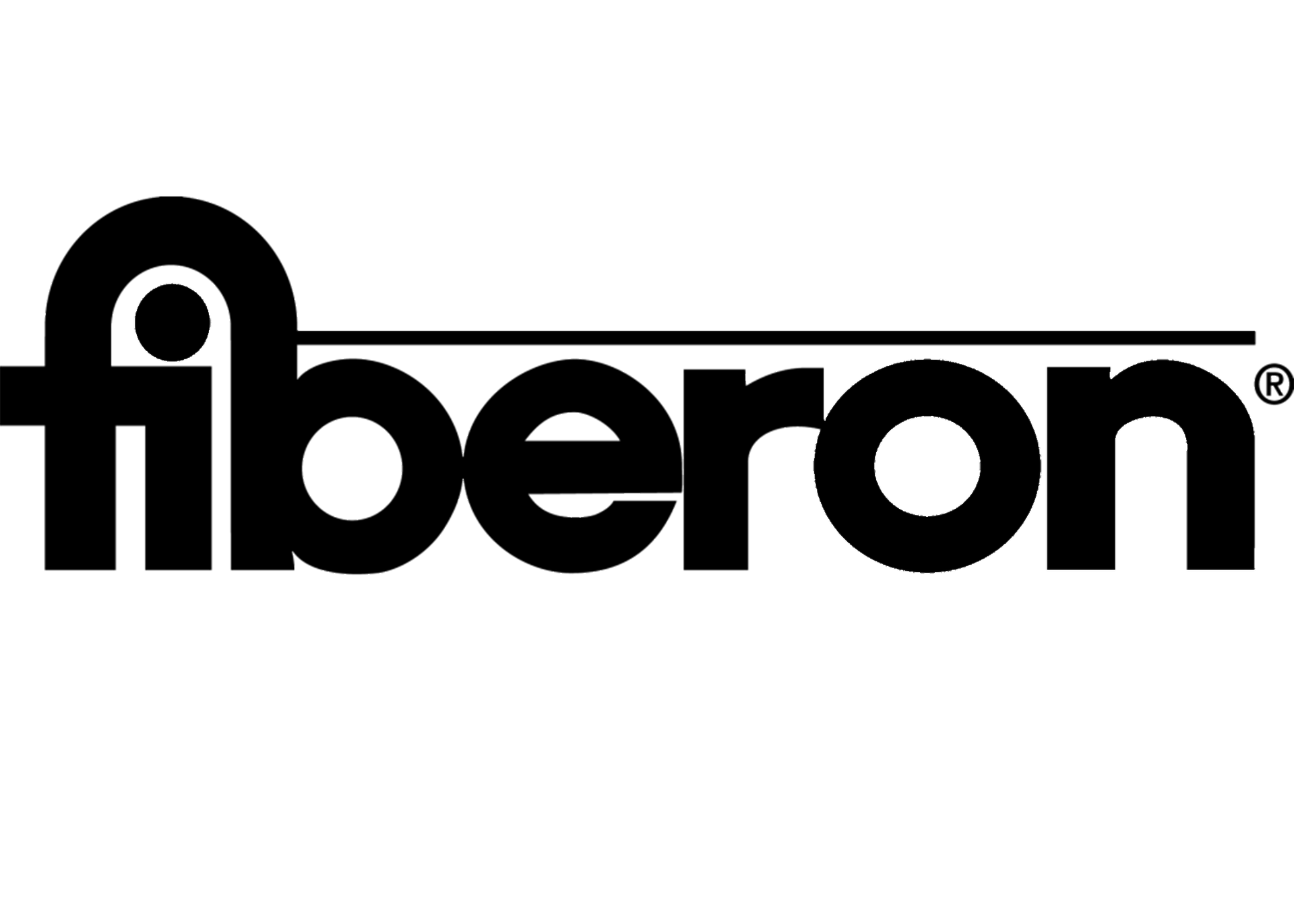Fiberon logo in bold black lowercase text on a white background