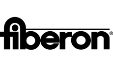 Fiberon black logo on a white background
