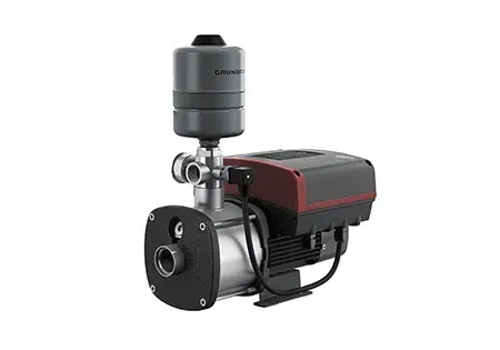 Compact black and silver industrial pump