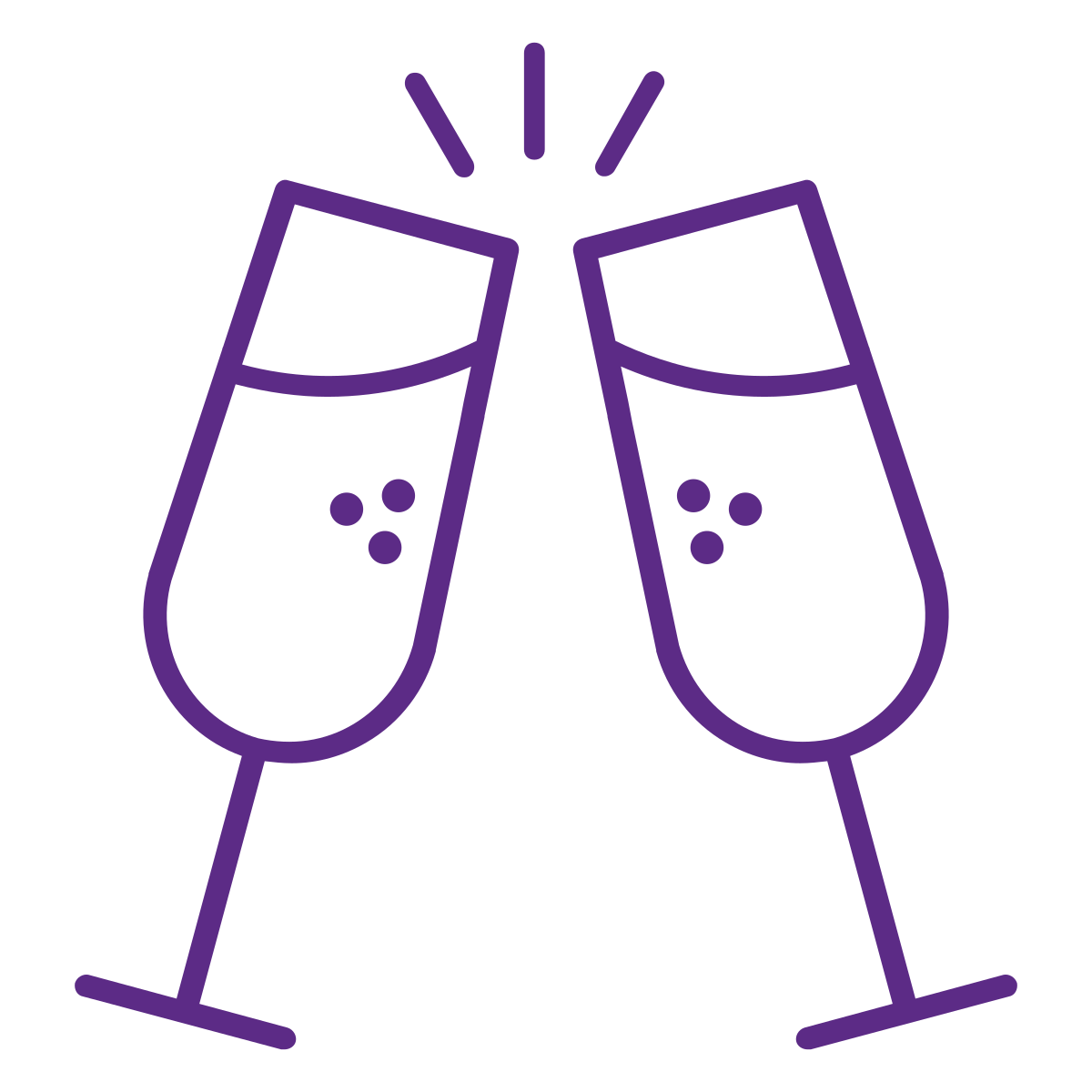 Icon of Champagne glasses clinking