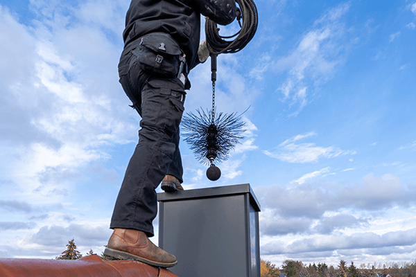 Chimney Sweep with Stovepipe Hat — Auburn, CA — Icon Hearth & Home