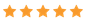 Five orange stars in a row.